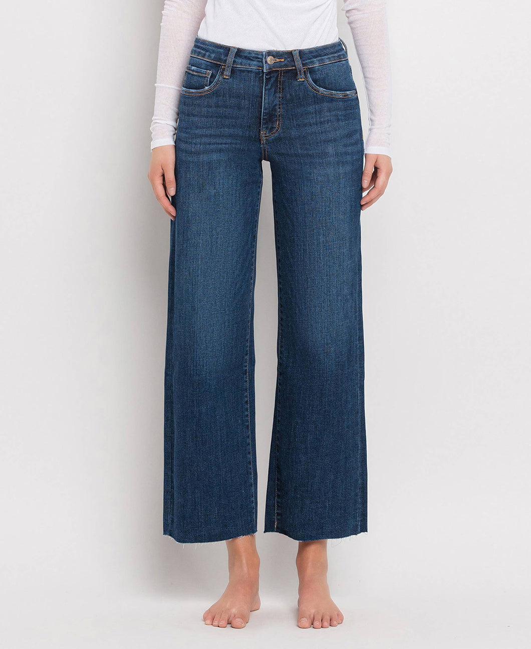 Finders Keepers- TUMMY CONTROL MID RISE WIDE LEG JEANS LV1311