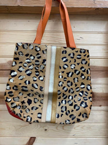 Perry Leather Hair on Hide Tote Bag Purse