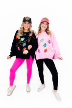 All Knotted Up Sequin Lights Oversized Top