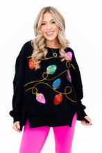 All Knotted Up Sequin Lights Oversized Top