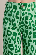 Colette Cropped Wide-Leg Neon Leopard Pants