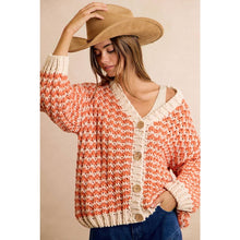 THANKSGIVING HARVEST CHUNKY SWEATER CARDIGAN