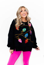 All Knotted Up Sequin Lights Oversized Top