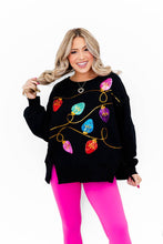 All Knotted Up Sequin Lights Oversized Top