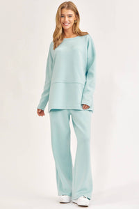 Tunic Top + Straight Pants Travel Modal Set