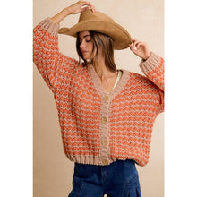 THANKSGIVING HARVEST CHUNKY SWEATER CARDIGAN