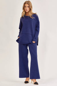 Tunic Top + Straight Pants Travel Modal Set