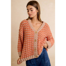 THANKSGIVING HARVEST CHUNKY SWEATER CARDIGAN