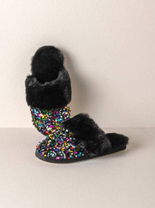 FIESTA SLIPPERS, BLACK