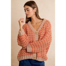 THANKSGIVING HARVEST CHUNKY SWEATER CARDIGAN
