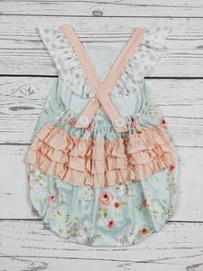 Baby Summer Floral Printe Bubble