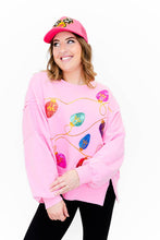 All Knotted Up Sequin Lights Oversized Top