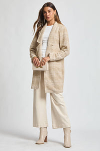 Open Front Midi Blazer
