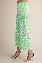 Colette Cropped Wide-Leg Neon Leopard Pants