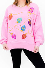 All Knotted Up Sequin Lights Oversized Top