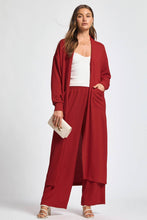 Longline Cardigan + Relaxed Pants 2 Piece Set