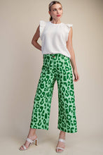 Colette Cropped Wide-Leg Neon Leopard Pants