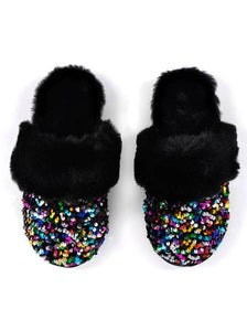 FIESTA SLIPPERS, BLACK