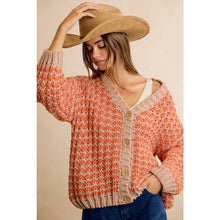 THANKSGIVING HARVEST CHUNKY SWEATER CARDIGAN
