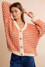 THANKSGIVING HARVEST CHUNKY SWEATER CARDIGAN