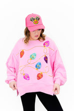 All Knotted Up Sequin Lights Oversized Top