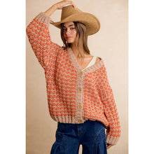 THANKSGIVING HARVEST CHUNKY SWEATER CARDIGAN