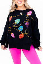 All Knotted Up Sequin Lights Oversized Top