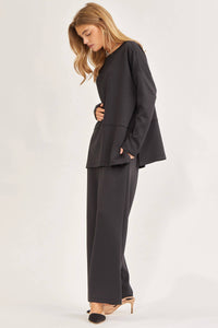 Tunic Top + Straight Pants Travel Modal Set