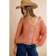 THANKSGIVING HARVEST CHUNKY SWEATER CARDIGAN
