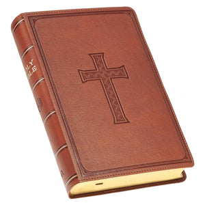 Brown Faux Leather Giant Print King James Bible