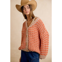 THANKSGIVING HARVEST CHUNKY SWEATER CARDIGAN