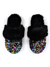 FIESTA SLIPPERS, BLACK