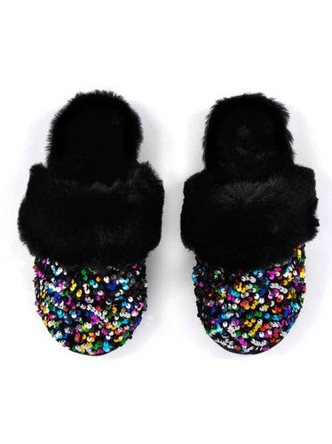 FIESTA SLIPPERS, BLACK