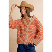 THANKSGIVING HARVEST CHUNKY SWEATER CARDIGAN
