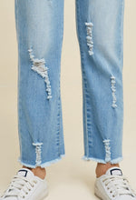 Distressed Drawstring Denim