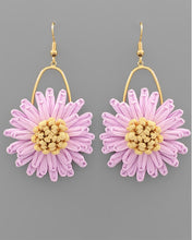 Raffia Flower Dangle Earrings