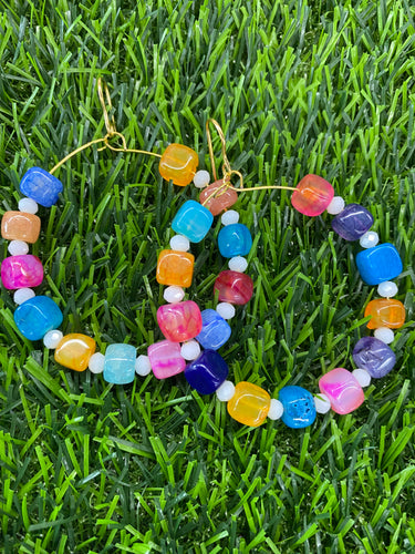Tutti Fruiti Beaded Hoops
