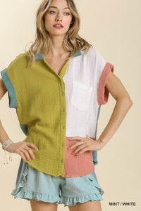 Color block top