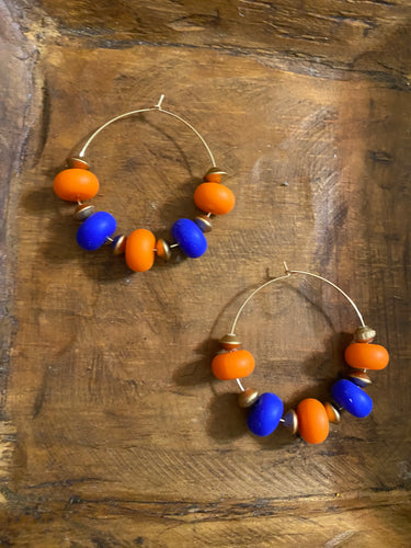 Blue and Orange Hoops