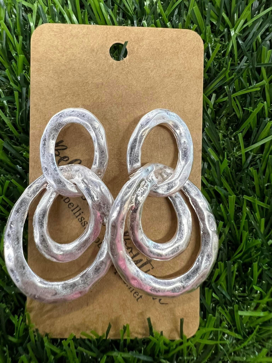 Triple Chunky Link Earrings