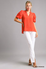 Ruffle and puff top
