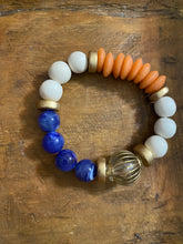 Orange Blue and White Bracelet