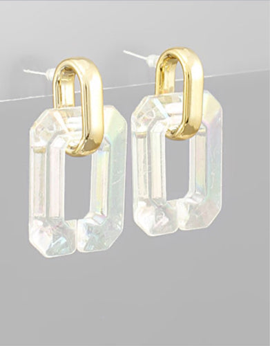 Link Rectangle Earrings
