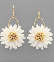 Raffia Flower Dangle Earrings