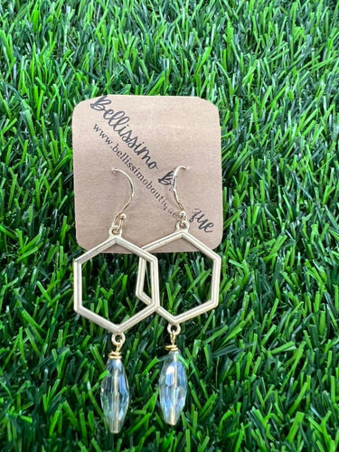 Hexagon Drop Earrings