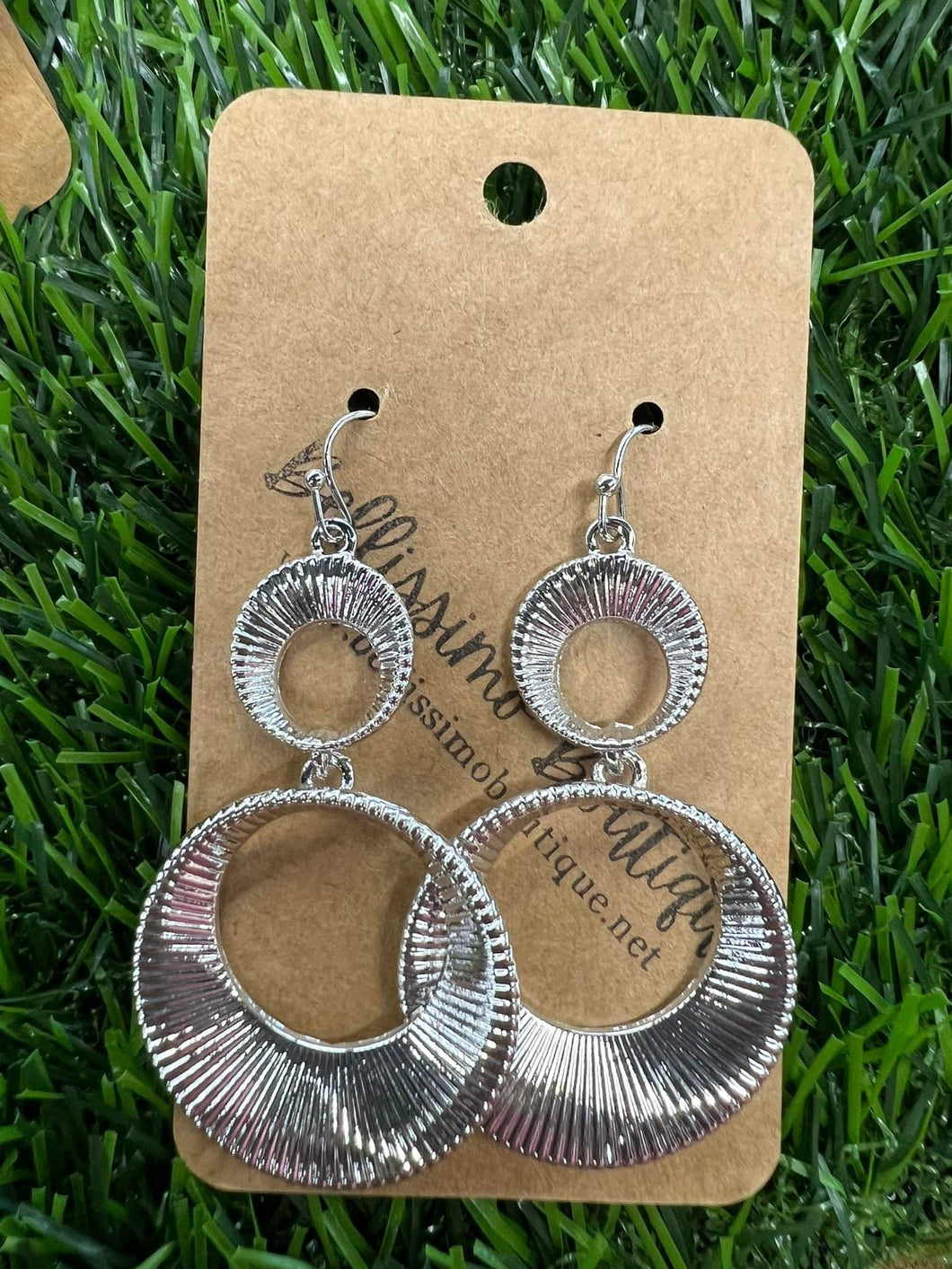 Textured Hollow Circle Earrings