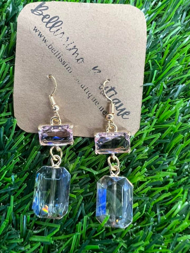 Pink Crystal Earrings