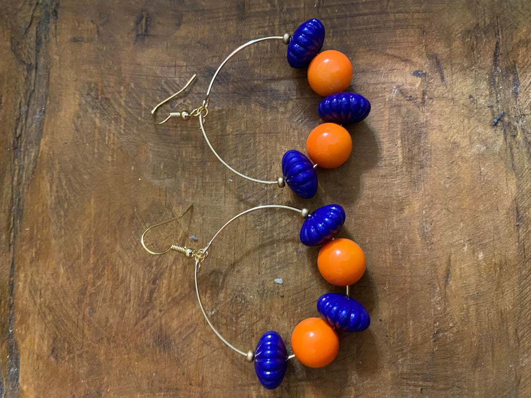 Blue and Orange Hoops
