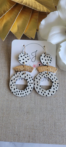 Black and White Earrings