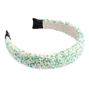 All That Glitters Headband -  Teal